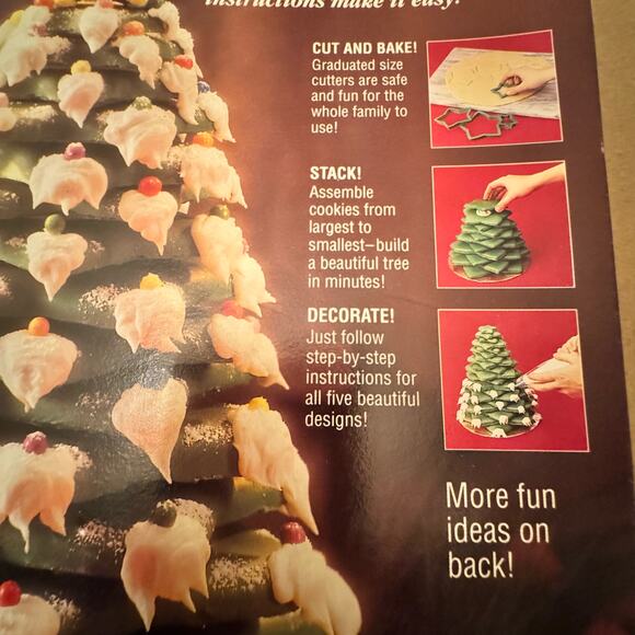 NOS VTG Wilton Christmas Cookie Tree Kit Open Box Complete Set 1994 Baking - Picture 5 of 14